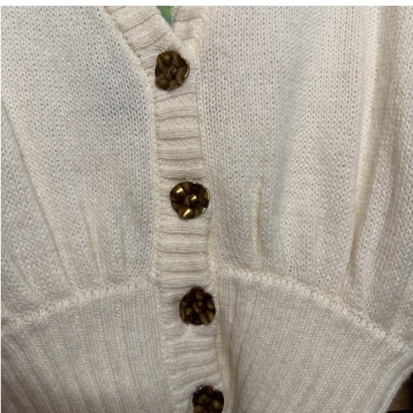 FARM Rio Cream Button-Up Cardigan - Picture 3 of 4
